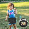 thumbnail image 4 of Étui pour iPad Mini 7 A17 Pro 2024/Mini 6 2021 8,3 Pouces 7e/6e Gén. avec Support Papillon, Étui de Protection Robuste et Résistante avec Porte-Crayon et Bandoulière pour Enfants Filles, Noir, 4 of 7