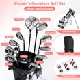 thumbnail image 2 of Gymax Ensemble Complet de Clubs de Golf pour Femmes 12 Pcs Main Droite avec Sac Support de Golf et Capuchon de Pluie, 2 of 10