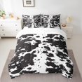 thumbnail image 2 of YST 7Pcs Cowhide Comforter Sets Queen Size, Black And White Cow Print Pattern Comforter Set Bed In A Bag(1 Comforter, 1 Flat Sheet 1 Fitted Sheet 2 Pillowcases And 2 Throw Pillow Covers), 2 of 4