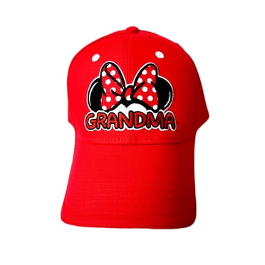 Disney Gramdma and Grandpa Baseball Hat (Grandma, Red)