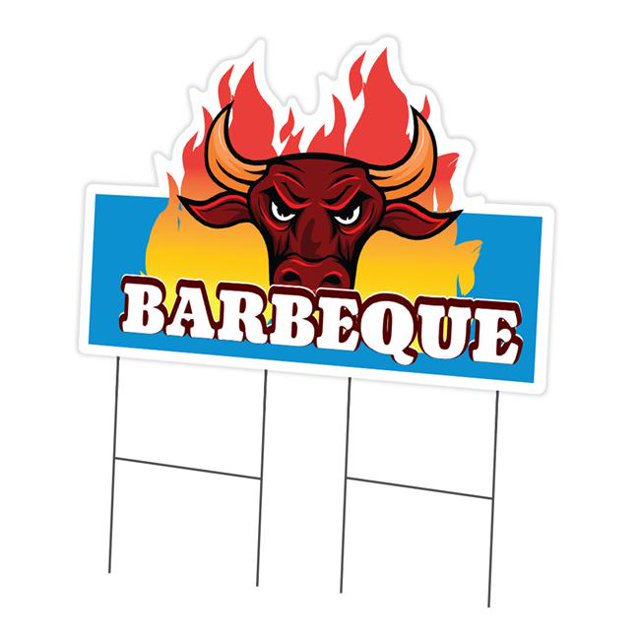 SignMission C-DC-2436-Barbeque19 24 x 36 Po Signe & Pieu de Jardin - Barbecue