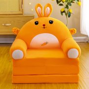 WIFKLSIIPG Foldable Kids Sofa Backrest Armchair 2 in 1 Foldable Children Sofa Cute Cartoon Lazy Sofa Children Flip Open Sofa Bed for Living Room Bedroom Without Liner Filler