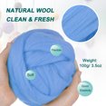 thumbnail image 2 of Unique Bargains Needle Felting Wool, 3.5Oz Nature Fibre Wool Yarn Roving for Wet Felting, Handcrafts (Light Blue), 2 of 6