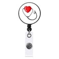 thumbnail image 1 of Nurse Badge Buckle Love Stethoscope Easy-To-Pull Buckle Retractable Badge Easy-To-Pull Certificate Buckle, 1 of 9