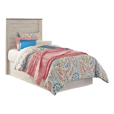 Signature Design by Ashley Willowton Adjustable Twin Panel Headboard in White
