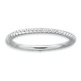 thumbnail image 1 of Bague Empilable Torsadée en Argent Sterling 925 Fantaisie/, 1 of 8