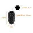 thumbnail image 2 of Unique Bargains Ball Point Set Screws, M5 x 10mm High Carbon Steel Metric Spring Hex Socket Grub Screw 10 Pack, 2 of 7