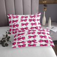 thumbnail image 3 of Erosebridal Teens Bowknot Coverlet Set Queen, Pink Dots Bedding Set, Princess Bow Decor 3-Piece, 3 of 5
