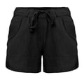 thumbnail image 4 of Birdeem Womens Plus Size Drawstring Casual Elastic Waist Pocket Loose Solid Shorts Pants, 4 of 7