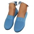 thumbnail image 4 of HBFAGFB Chaussures Décontractées pour Femmes Confortables et Simples à Semelle Plate à Enfiler Femmes Bleu Taille 37, 4 of 8
