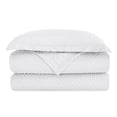 thumbnail image 5 of Swift Home Dot Clip Textured Duvet Cover Set, Soft All Season Bedding with Zipper Closure, Queen, White, 5 of 5