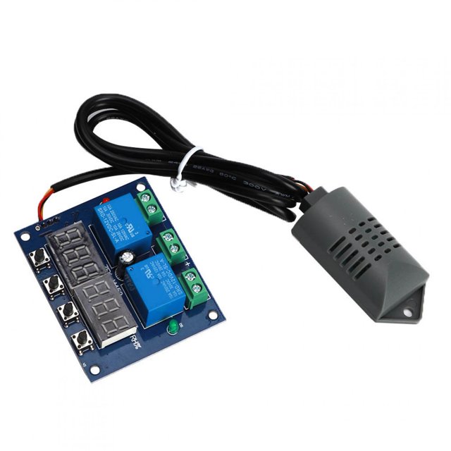 Peahefy Temperature Controller Module XH-M452 DC 12V Dual Output Automatic Constant Temperature Humidity Control Module Control Board