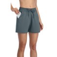 thumbnail image 3 of Short de Course à Taille Élastique pour Femmes avec Poches, 3 of 7