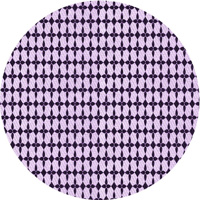 Ahgly Tapis Rond Lavable en Machine Intérieur Transitionnel Fleur Rose, 3 Pieds Rond