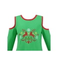 thumbnail image 4 of Girls Dress Off Shoulder Christmas Reindeer Pompom Hi-lo Long Sleeve 4 Years, 4 of 5