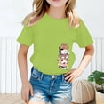 thumbnail image 2 of T-shirt d'Été à Manches Courtes et Col Rond Imprimé Mode Mignon pour Filles Juniors Petites Filles Crop Top 4t, 2 of 4