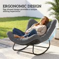 thumbnail image 4 of Outsunny Outdoor Rocking Chair, Oversized Patio Egg Chair, Dark Grey, 4 of 10