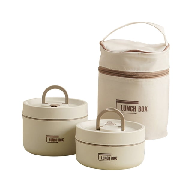 Insulated Lunch Bag Portable Insulated Lunch Container Set Stackable Stainless Container with Thermal Bag Upgrade Storage Container for School Work Picnic Travel Lunch Tote,Food Storage Bag,Cooler Ba