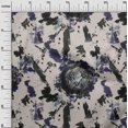 thumbnail image 3 of oneOone Cotton Cambric Teal Blue Fabric Abstract Texture Craft Projects Decor Fabric Printed By The Yard 56 Inch Wide, 3 of 4