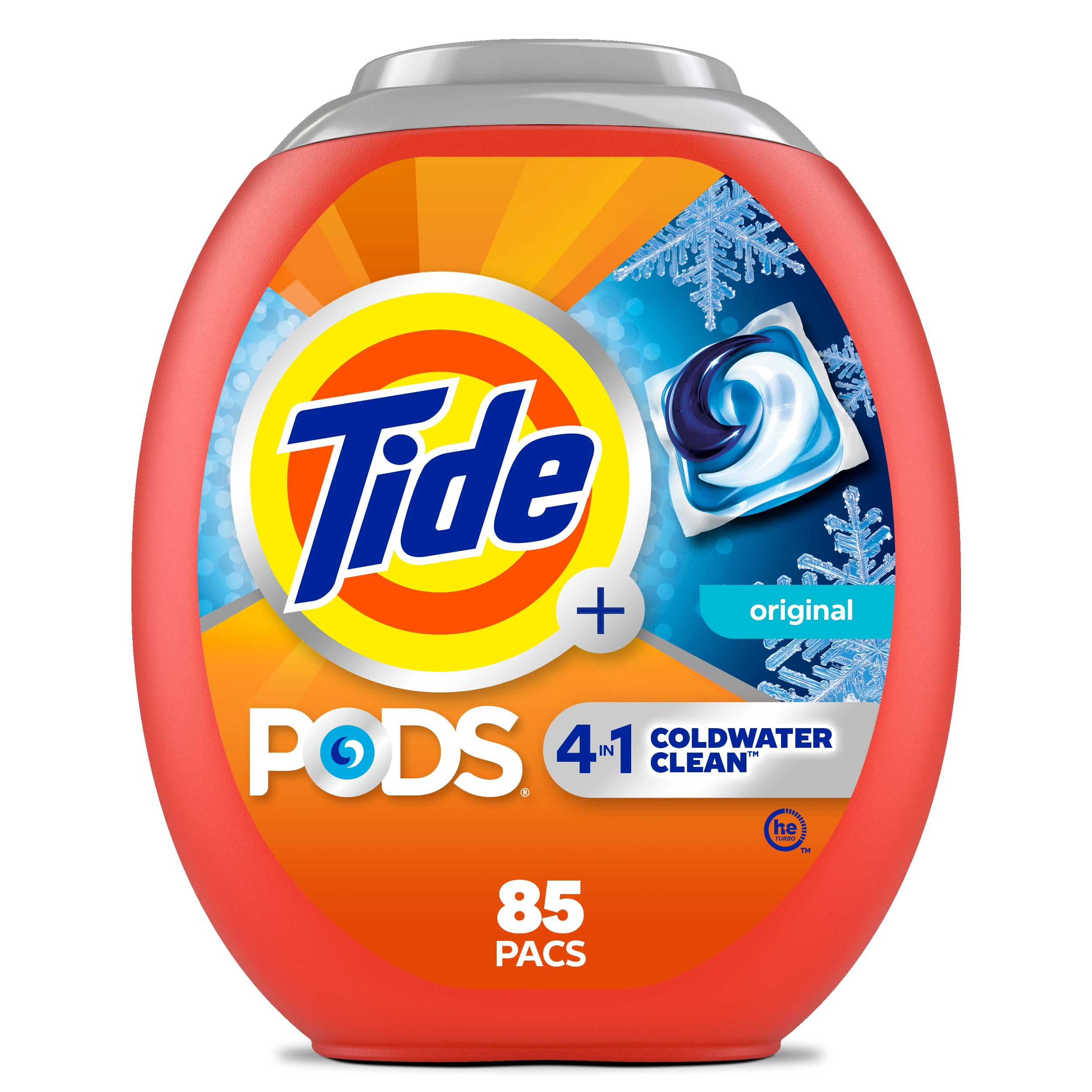 Tide PODS Coldwater Liquid Laundry Detergent, Original Scent, 85 Pacs