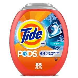 Tide PODS Coldwater Liquid Laundry Detergent, Original Scent, 85 Pacs