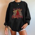 thumbnail image 1 of Tenues de Sortie pour Femmes Mode Femmes Décontracté Imprimé Col Rond Manches Longues T-Shirt Ample Blouse d'Automne Chandail Sans Capuche Chandail en Molleton Invité de Mariage pour Femmes en Liquidation, 1 of 5