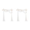 thumbnail image 4 of Decodeary Wedding Arch Drapes Memorable Setting For Big Day Not Easy To Wrinkle Easy Care white 2Set, 4 of 6