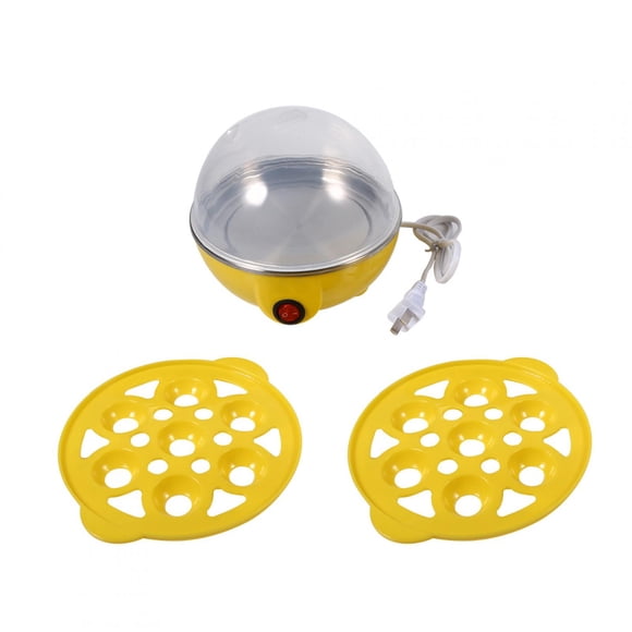 chaudière à Oeufs - 2 couleurs 220 V Multifonction à Double couche électrique chaudière à Oeufs cuiseur vapeur pour la maison et la cuisine (Jaune)