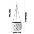 thumbnail image 3 of Zenithome Panier de Plantation Suspendu en Rotin avec Conception de Barrière à l'Eau Empêche la Rotation des Racines Pot de Plante en Plastique Intérieur Extérieur pour Succulentes Lierre, 3 of 6
