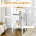 thumbnail image 4 of HOMCOM Side Table Set of 2, End Tables with Drawer and Bottom Shelf, 4 of 10