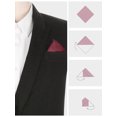 thumbnail image 3 of INSPIRE CHIC Men's Cotton Handkerchiefs Solid Color Pocket Square for Men Maroon One Size, 3 of 4