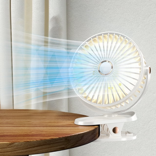 Boovnll Clip on Fan, Adjustable High Speed USB Rechargeable Lightweight Compact Table Fan Quiet Desk Fan for Home, Bedroom, Office, Travel, Camping, RVs, Summer Gift, Mini Fan - Fan