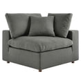thumbnail image 3 of Modway Commix 4 Piece Down Filled Overstuffed Sectional Sofa Set in Gray, 3 of 5
