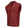 thumbnail image 1 of Yusimy Men's Biker Riding Vest Sleeveless Zip-Front Turn-Down Collar Gilet Solid Color Fashionable Style Motorcycle Vest, 1 of 5