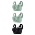 thumbnail image 1 of FAIWAD 3Pcs Solid Color Bra for Women Wirefree Plus Size Padded Bralettes Stretch Full Coverage Workout Daily Underwear, 1 of 2