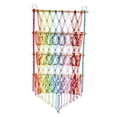 thumbnail image 1 of Luzkey Stuffed Animal Hammock Stuffed Toy Net Toy Storage Boho Macrame Three Layers Hanging Storage Net Organizer Holder for Bedroom Rainbow, 1 of 7