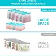 thumbnail image 4 of Reusable Food Storage Bags Stand Up, Ziplock Reusable Freezer Bags, Leakproof Storage Gallon Bags, 4 of 7