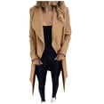 thumbnail image 1 of Cardigan Ouvert pour Femmes à Manches Longues, Cardigan Court Poilu à devant Ouvert, Veste de Complet, Manteau Long Uni, 1 of 9
