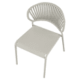 thumbnail image 3 of HOMETRENDS Elora Steel Outdoor Stacking Chair, Greige, 3 of 10