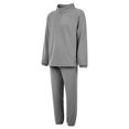 thumbnail image 3 of Kmbangi Solid Color Stand Collar Long Sleeve Tops+ Long Ankle Banded Pants, 3 of 9