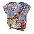 thumbnail image 1 of T-Shirt à Manches Courtes à Manches Courtes pour Femmes Imprimé Animal à Col Rond Tee-Shirt à Manches Courtes pour Femmes, 1 of 4