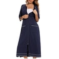 thumbnail image 4 of yievot Robe de Maison pour Femmes Longue à Fermeture Éclair devant Peignoirs Chemises de Nuit avec Poches Tenue d'Intérieur, 4 of 4