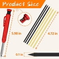 thumbnail image 4 of Graflsoa Woodworking Pencil Refill Leads - Graphite Core Replacement Set for Marking and Sketching (Red, Black, Gold Options) - 5 Leads per Box, 4 of 6