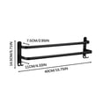 thumbnail image 2 of EGNMCR Black Space Aluminum Towel Rack, Towel Rod, Single Pole Bathroom Upper And Lower Pole, Towel Rack, Towel Rack storage holder shelves, 2 of 2