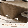 thumbnail image 4 of Coffee Table with Storage,41.34" Modern Tea Table with Sliding Wave Doors, 2-Tier Wooden Center Table for Living Room, Office & Outdoor Use, 4 of 7