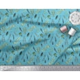 thumbnail image 2 of Soimoi Blue Rayon Fabric Curry & Leaves Decor Fabric Printed BTY 42 Inch Wide, 2 of 3