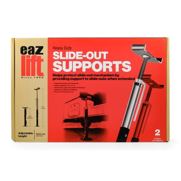 Eaz-Lift 48866 5,000 Pound RV Slide Out Mechanism Steel Supports with Handle, 2 Pack