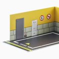 thumbnail image 2 of 1:32 Parking Lot Model Car Diecast Garage for Diorama Display Mini Scale Collection Background 32068 Yellow, 2 of 4