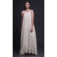 thumbnail image 3 of Bimba White5 Floral Leaves & Magnolia Printed Nightwear For Women Long Spaghetti Strap Maxi Dress Sleepwear Gown XX-Grand, 3 of 5