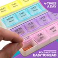 thumbnail image 3 of CUITING Weekly Pill Organizer  4-Times-a-Day  BPA-Free Plastic Container, 3 of 9